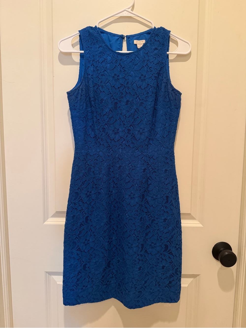 J. Crew Royal Blue Lace Sheath Dress
